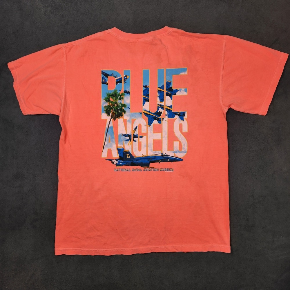 Blue Angels T Shirt Comfort‎ Colors National Naval Aviation Museum Mens Large